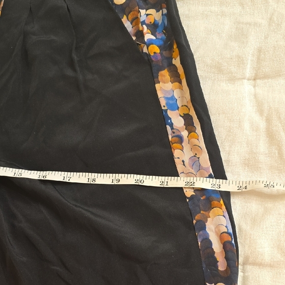 Twelfth Street by Cynthia Vincent Black Silk Pants with Multicolor Side Stripes - Picture 10 of 12